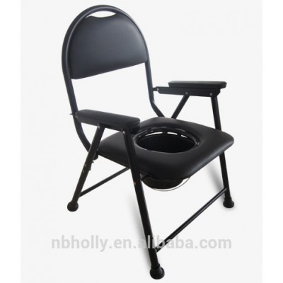 Home care disability products aluminum alloy folding bathroom commode toilet chair for elderly people Home care